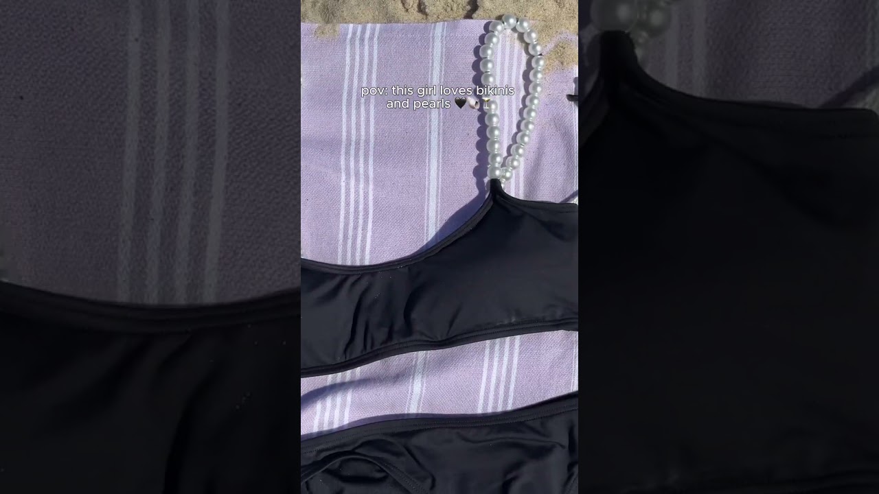 Black Bikini with Pearls | Beach2Ocean