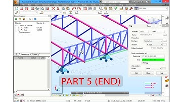 Autodesk Robot 2016 Tutorials - How To Model and Design 3D Truss Part 5 (End)