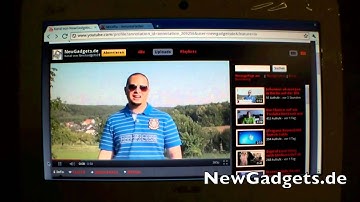 ASUS Eee PC X101 running Youtube