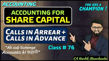 Issue of Shares at Premium | Calls in Arrear & Calls in Advance | Issue of Shares Class 12 Accounts