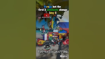 Europe but the First 3 comments change(day 1) #europe #geography #map