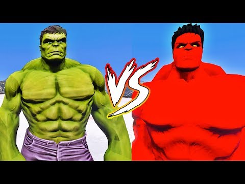 HOMEM ARANHA e HULK vs HULK VERMELHO - GTA V MODS - IR GAMES