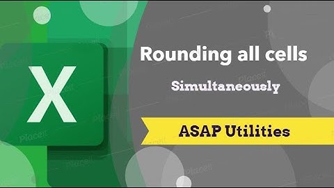 Rounding numbers in all the cells simultaneously | Excel Hacks & Tricks | ASAP utilities | English