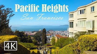 [4K] Billionaire's Row - Pacific Heights - San Francisco - California - Walking Tour