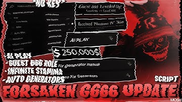 Forsaken Script *NO KEY* - Guest 666 Update, Auto Generators, Godmode, AI Play, Stun Enemy & More!