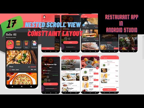 NestedScrollView | ConstraintLayout | Restaurant App Android | Food App Android Studio | Java