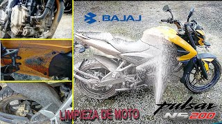 LIMPIEZA EXTREMA de Motocicleta | Bajaj Pulsar 200 NS | como lavar tu moto y dejarla como nueva