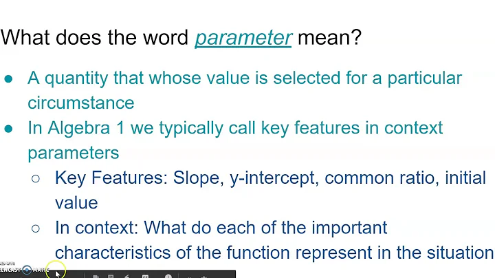 Parameters Part 1