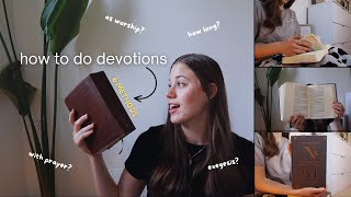 your guide to daily devotions! how to do devotions every day | methods to read the Bible made easy