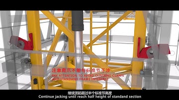 Sany training jack up balance tower crane