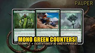 Mono Green Counters! Trample + Deathtouch Is Unstoppable! | Historic Pauper | MTG Arena