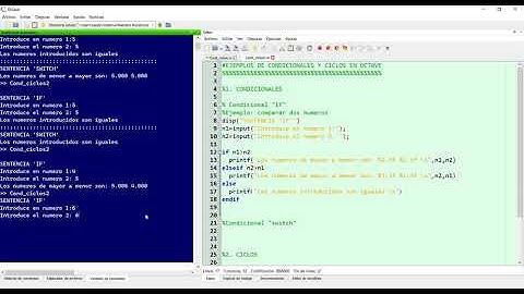 Condicionales en Octave
