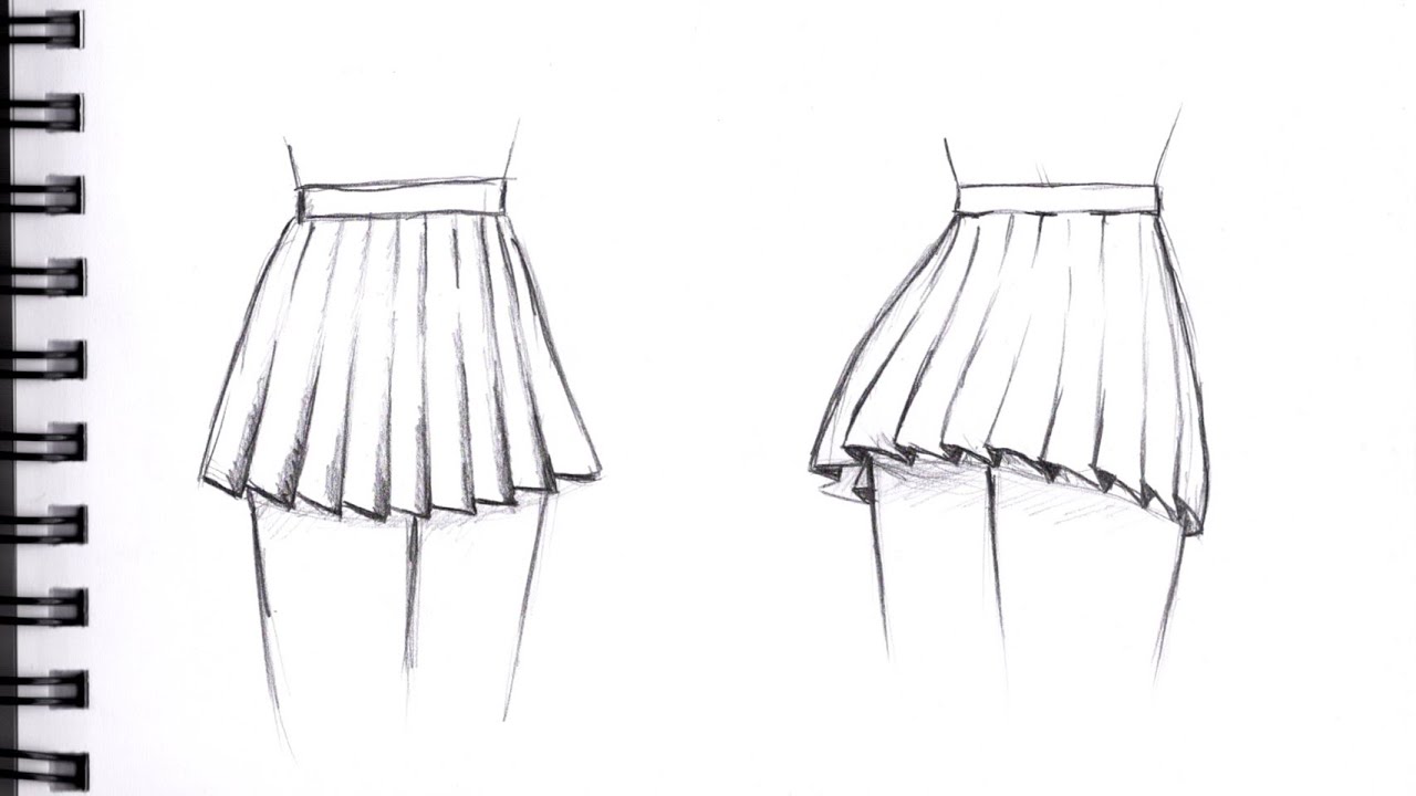 Top 77+ pleated skirt sketch super hot - in.eteachers