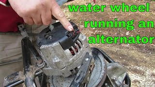 Testing the Water Wheel with an Alternator