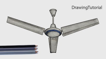 How to Draw Ceiling fan Step by Step (Very Easy)