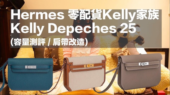 Hermes Kelly Depeches 25 Pouch Vert Amande Epsom Palladium Hardware Ne –  Mightychic