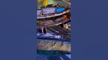 Model Trains Meet at the Coal Mine on a N Scale Model Railroad Layout!