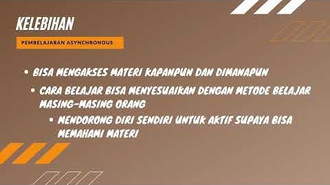 Pengalaman Pembelajaran Synchronous dan Asynchronous