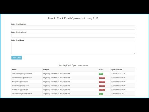 How to Track Email Open or not using PHP