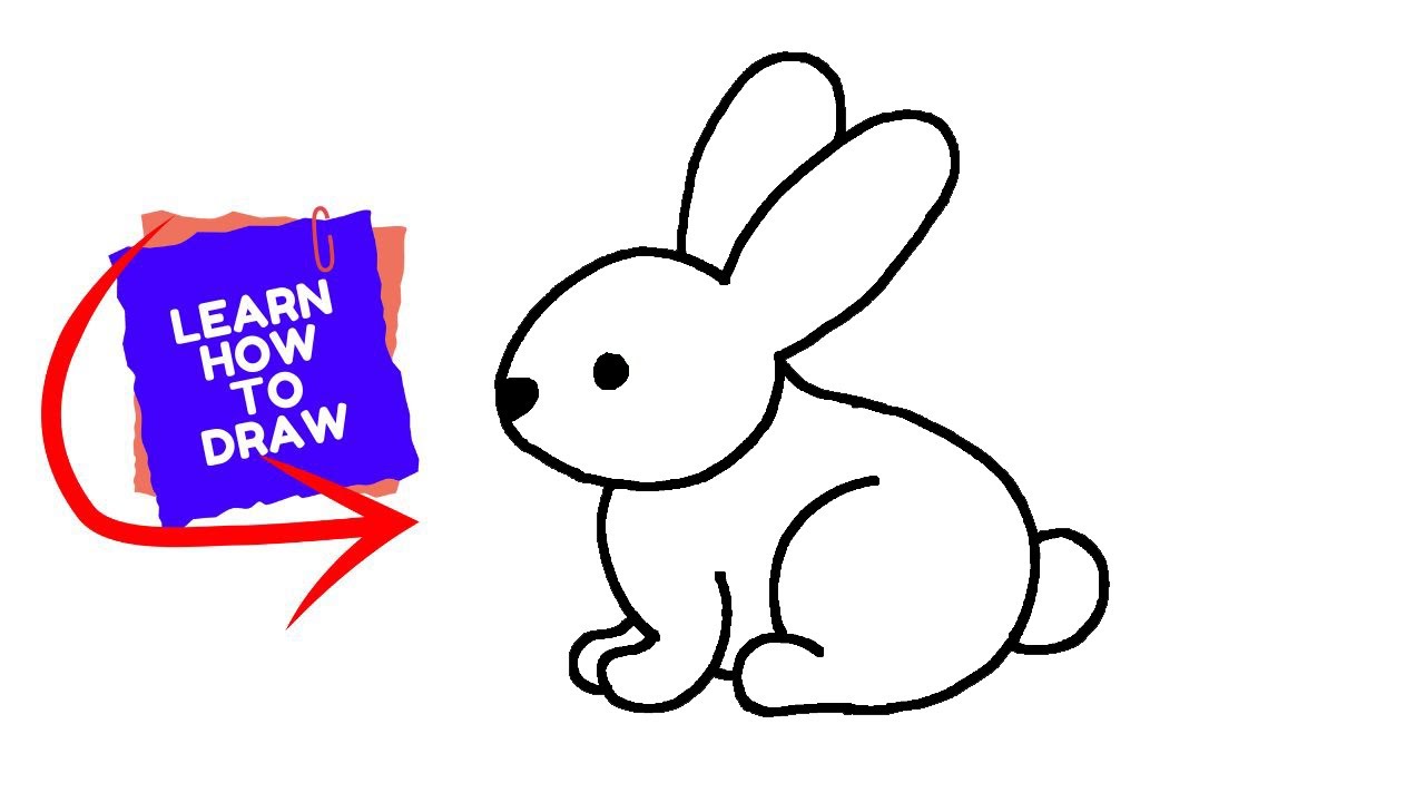 HOW TO DRAW AN EASTER BUNNY EASY DRAWING EASY AND FOFO - Drawing