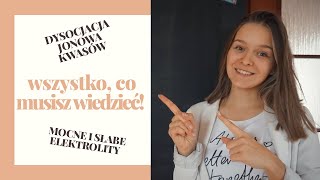 #47 chemia- DYSOCJACJA JONOWA KWASÓW | REAKCJE STOPNIOWE I SUMARYCZNE | PRZEPŁYW PRĄDU ELEKTRYCZNEGO