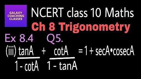 Trigonometry Ex 8.4, Q5, (iii) CBSE class 10 Maths chapter 8 ll NCERT solution
