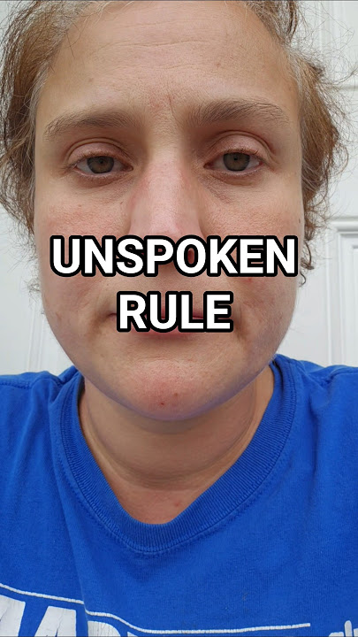 unspoken rule that you should know... #shorts