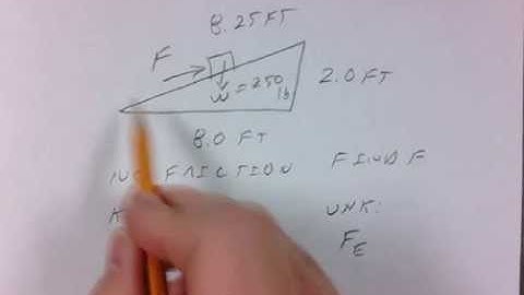 Simple Machine Inclined Plane and Lever Problem