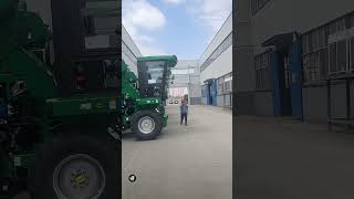 Visiting a wheat harvester factory in China