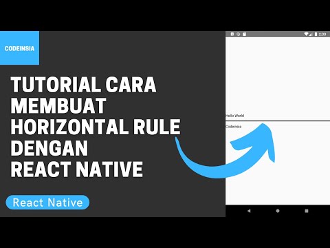 Tutorial Cara Membuat Horizontal Rule dengan React Native
