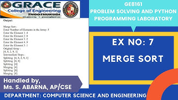 GRACE COE-CSE-GE8161-Problem Solving and Python Programming Laboratory-Ex7-Merge Sort