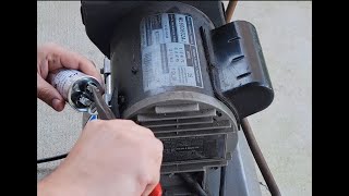 Air Compressor trips breaker  replace capacitors