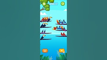 Bird Sort Puzzle: 🐦🦜Level #17 Gameplay (Android, iOS) #Youtube  Shorts #PlayGo!