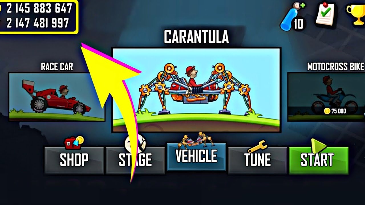 Hill Climb Racing- New SPIDERCAEANTULA Car Unlocked -All Vehicles ...