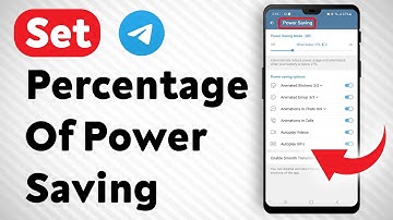 How To Set The Percentage Of The Telegram Power Saving Mode