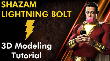 SHAZAM Lightning Bolt - 3D Modeling Tutorial (Maya)