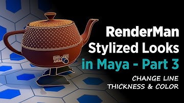RenderMan Stylized Looks in Maya - Part 3 - line thickness & color