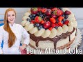 AMAZING Berry Almond Cake Recipe! With German Buttercream, Chocolate Ganache & Fruit!