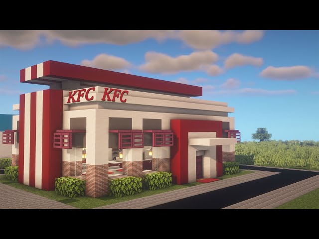 Kfc Minecraft Minecraft KFC Restaurant Part 1 Tutorial