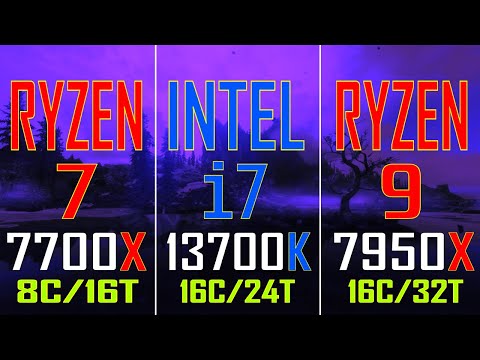 RYZEN 7 7700X vs INTEL i7 13700K vs RYZEN 9 7950X // PC GAMES BENCHMARK TEST ||