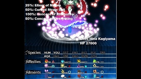 Labyrinth of Touhou 2 New game+ Hard Mode boss 17: Hina Kagiyama