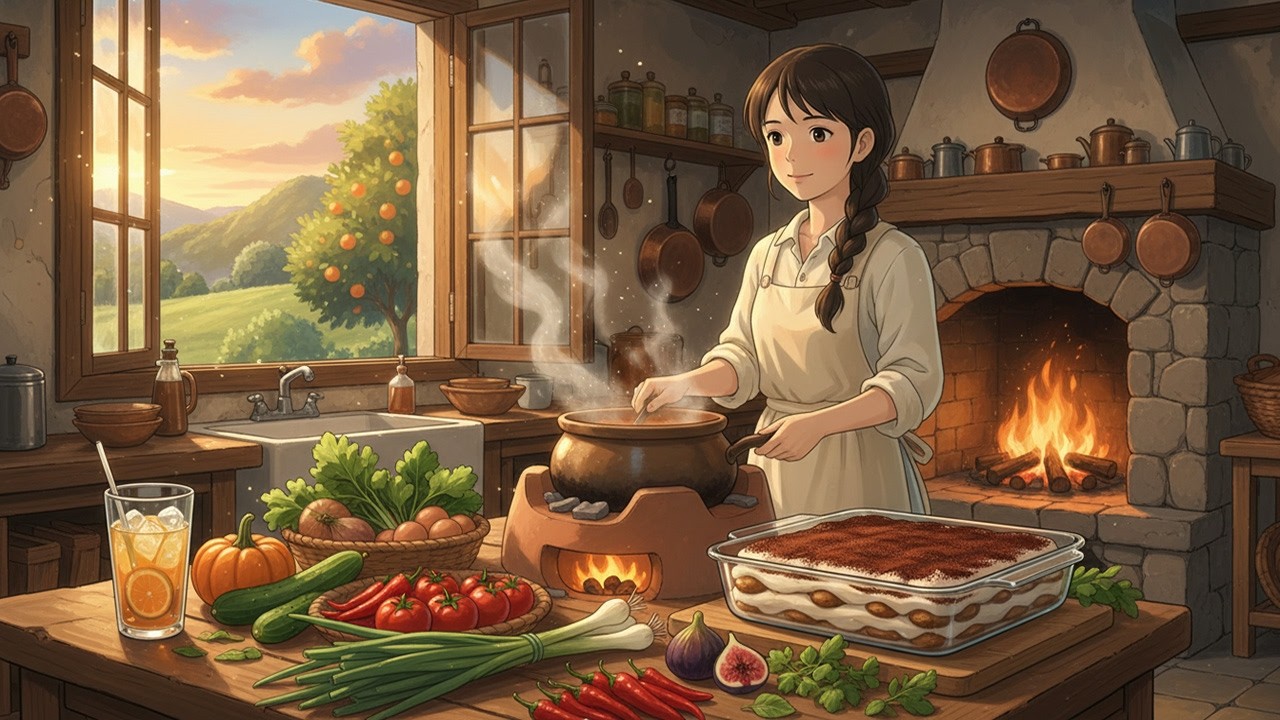 Traditional Braised Pork Ribs & Homemade Cake | Ghibli-Style Slow Living | Cozy Cooking