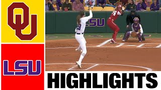 #1 Oklahoma vs #12 LSU Highlights | NCAA Softball Highlights | 2023 College Softball Highlights