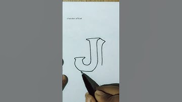 3d letter J Drawing 🥰#shorts