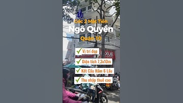 Bán nhà góc 2 Mặt Tiền Ngô Quyền quận 10 - DT 7.3x10m hầm 6 Lầu giá rẻ. #xuhuong