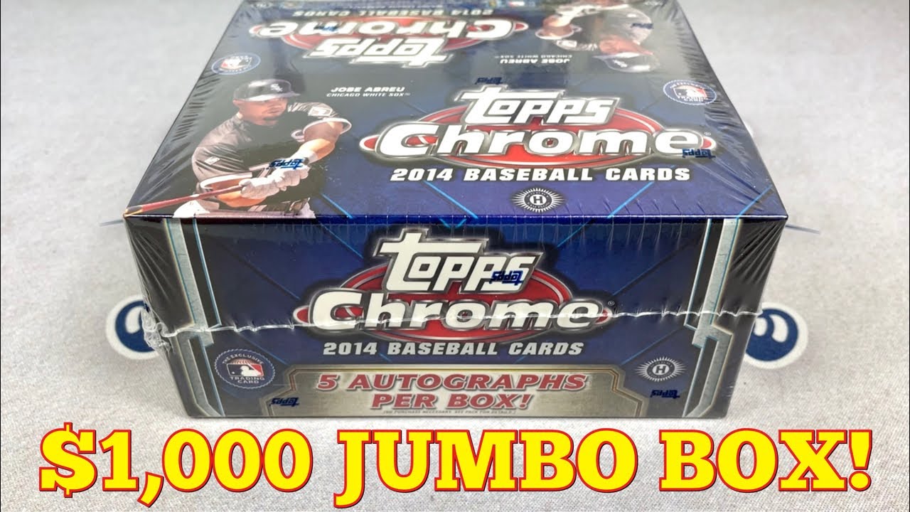 OPENING A $1,000 BOX OF 2014 TOPPS CHROME BASEBALL CARDS! 5 AUTOS