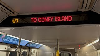 Ind 6 Av Local R160A F Train Jamaica-179 St To Coney Island-Stillwell Av