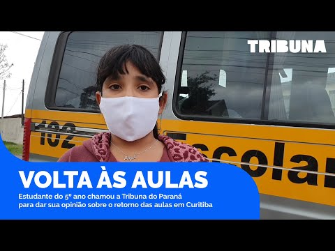 Menina de 9 anos manda áudio pra Tribuna com ideias pra volta às aulas presenciais em Curitiba