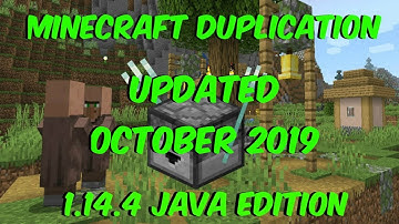 Minecraft 1.14.4 Duplication Glitch UPDATED! (Java Only) | Working October 2019