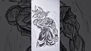 Speed Drawing ☠️ Mui Goku #anime #drawing #dragonball #goku #shorts